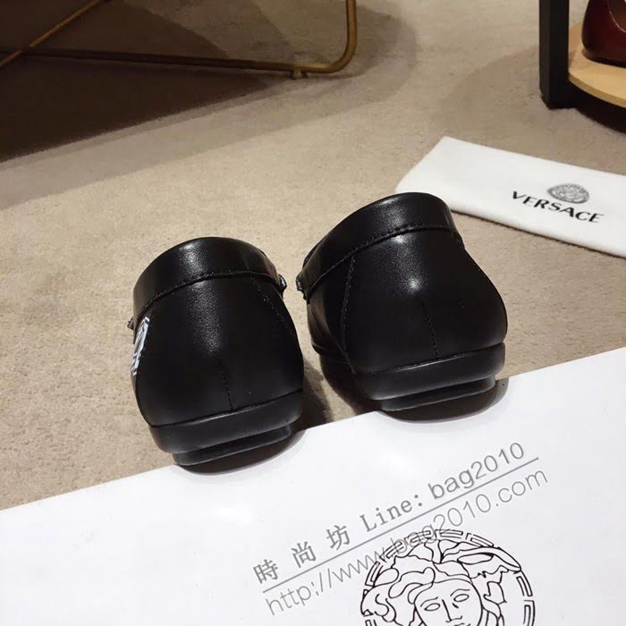VERSACE男鞋 專櫃同步 範思哲男士一腳蹬 休閒系列 豆豆鞋  jpx1843